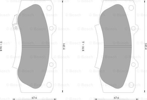 BOSCH 0 986 AB1 082 - Тормозные колодки, дисковые, комплект autospares.lv