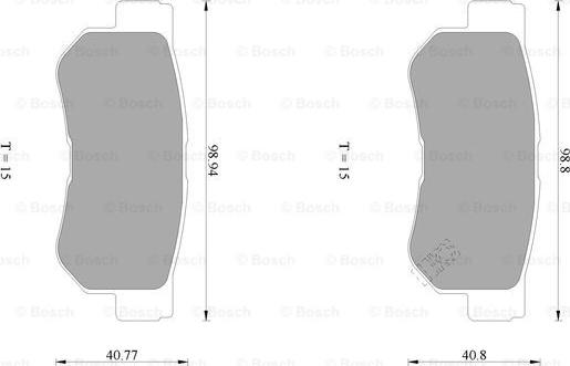 BOSCH 0 986 AB1 020 - Тормозные колодки, дисковые, комплект autospares.lv