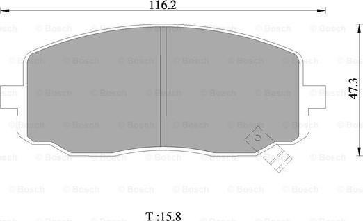 BOSCH 0 986 AB1 028 - Тормозные колодки, дисковые, комплект autospares.lv