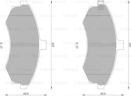 BOSCH 0 986 AB1 023 - Тормозные колодки, дисковые, комплект autospares.lv