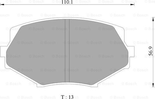 BOSCH 0 986 AB1 140 - Тормозные колодки, дисковые, комплект autospares.lv