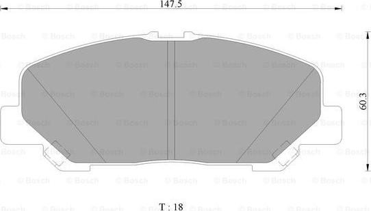 BOSCH 0 986 AB1 132 - Тормозные колодки, дисковые, комплект autospares.lv