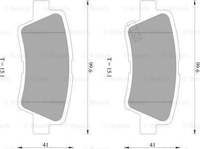 BOSCH 0 986 AB1 174 - Тормозные колодки, дисковые, комплект autospares.lv