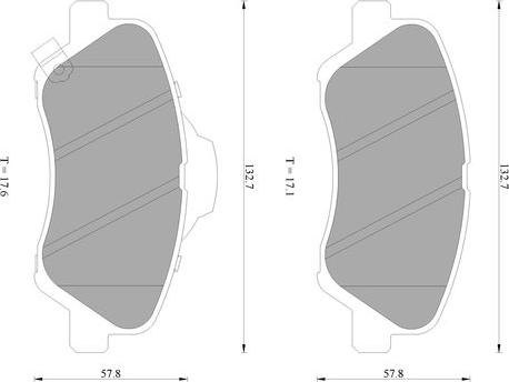 BOSCH 0 986 AB1 173 - Тормозные колодки, дисковые, комплект autospares.lv