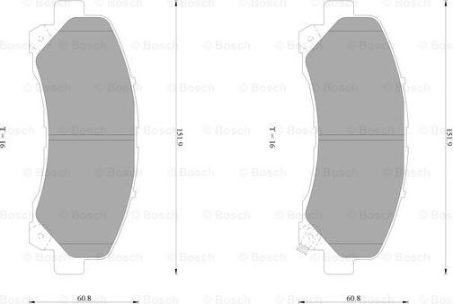 BOSCH 0 986 AB1 384 - Тормозные колодки, дисковые, комплект autospares.lv