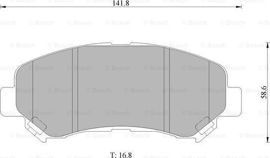 BOSCH 0 986 AB1 386 - Тормозные колодки, дисковые, комплект autospares.lv