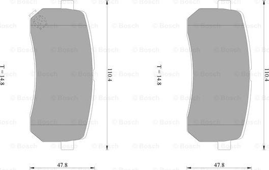 BOSCH 0 986 AB1 383 - Тормозные колодки, дисковые, комплект autospares.lv