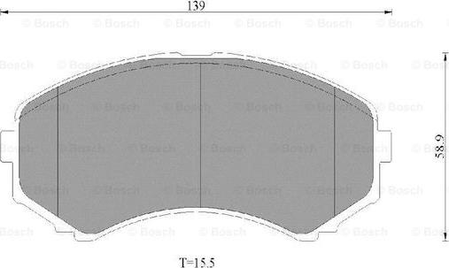 BOSCH 0 986 AB3 497 - Тормозные колодки, дисковые, комплект autospares.lv