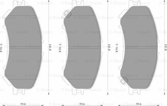 BOSCH 0 986 AB3 541 - Тормозные колодки, дисковые, комплект autospares.lv