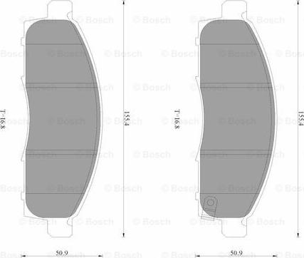 BOSCH 0 986 AB3 509 - Тормозные колодки, дисковые, комплект autospares.lv