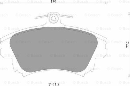 BOSCH 0 986 AB3 505 - Тормозные колодки, дисковые, комплект autospares.lv