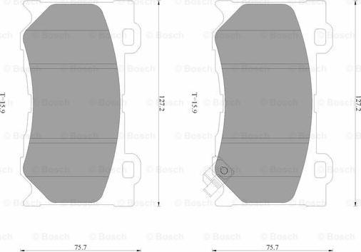 BOSCH 0 986 AB3 507 - Тормозные колодки, дисковые, комплект autospares.lv