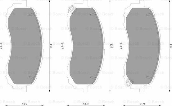 BOSCH 0 986 AB3 515 - Тормозные колодки, дисковые, комплект autospares.lv