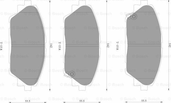 BOSCH 0 986 AB3 518 - Тормозные колодки, дисковые, комплект autospares.lv