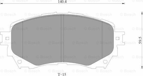 BOSCH 0 986 AB3 539 - Тормозные колодки, дисковые, комплект autospares.lv