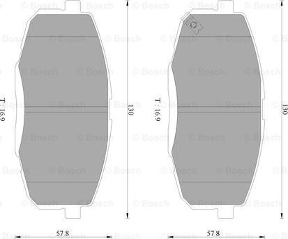 BOSCH 0 986 AB3 094 - Тормозные колодки, дисковые, комплект autospares.lv