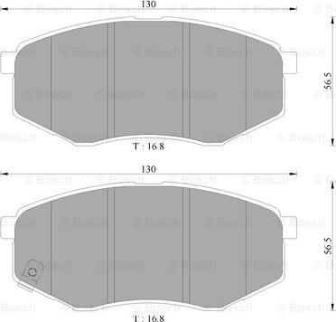 BOSCH 0 986 AB3 090 - Тормозные колодки, дисковые, комплект autospares.lv