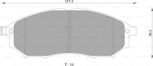 BOSCH 0 986 AB3 098 - Тормозные колодки, дисковые, комплект autospares.lv