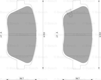 BOSCH 0 986 AB3 093 - Тормозные колодки, дисковые, комплект autospares.lv