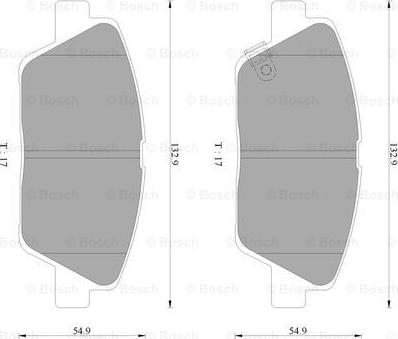 BOSCH 0 986 AB3 092 - Тормозные колодки, дисковые, комплект autospares.lv