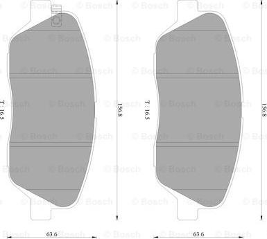 BOSCH 0 986 AB3 097 - Тормозные колодки, дисковые, комплект autospares.lv