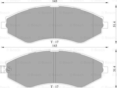 BOSCH 0 986 AB3 044 - Тормозные колодки, дисковые, комплект autospares.lv