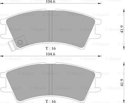 BOSCH 0 986 AB3 045 - Тормозные колодки, дисковые, комплект autospares.lv