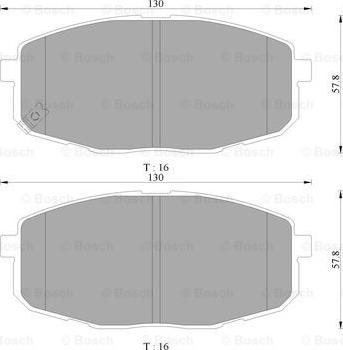 BOSCH 0 986 AB3 046 - Тормозные колодки, дисковые, комплект autospares.lv