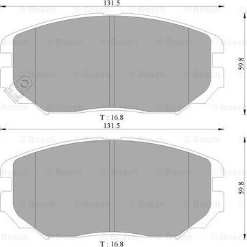 BOSCH 0 986 AB3 054 - Тормозные колодки, дисковые, комплект autospares.lv