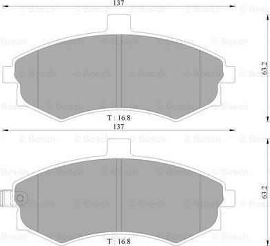 BOSCH 0 986 AB3 050 - Тормозные колодки, дисковые, комплект autospares.lv