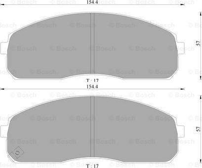 BOSCH 0 986 AB3 051 - Тормозные колодки, дисковые, комплект autospares.lv