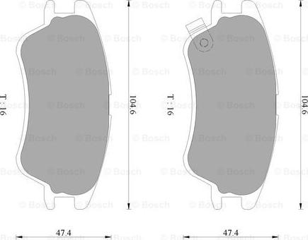 BOSCH 0 986 AB3 053 - Тормозные колодки, дисковые, комплект autospares.lv