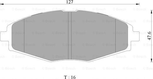 BOSCH 0 986 AB3 060 - Тормозные колодки, дисковые, комплект autospares.lv