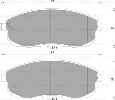 BOSCH 0 986 AB3 063 - Тормозные колодки, дисковые, комплект autospares.lv