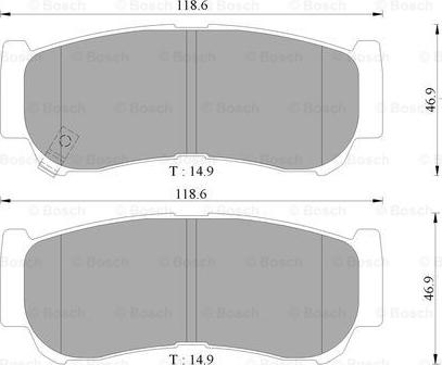 BOSCH 0 986 AB3 067 - Тормозные колодки, дисковые, комплект autospares.lv