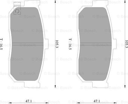 BOSCH 0 986 AB3 084 - Тормозные колодки, дисковые, комплект autospares.lv