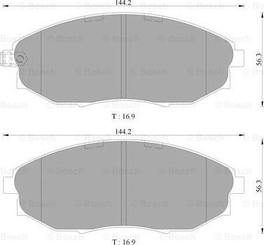 BOSCH 0 986 AB3 085 - Тормозные колодки, дисковые, комплект autospares.lv