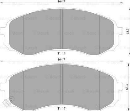 BOSCH 0 986 AB3 086 - Тормозные колодки, дисковые, комплект autospares.lv