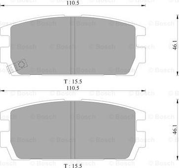 BOSCH 0 986 AB3 080 - Тормозные колодки, дисковые, комплект autospares.lv