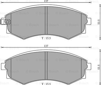 BOSCH 0 986 AB3 083 - Тормозные колодки, дисковые, комплект autospares.lv