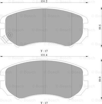 BOSCH 0 986 AB3 039 - Тормозные колодки, дисковые, комплект autospares.lv