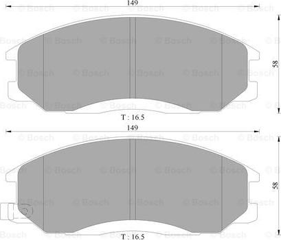 BOSCH 0 986 AB3 033 - Тормозные колодки, дисковые, комплект autospares.lv