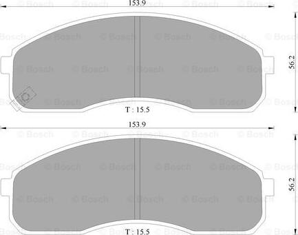 BOSCH 0 986 AB3 029 - Тормозные колодки, дисковые, комплект autospares.lv