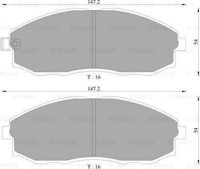 BOSCH 0 986 AB3 028 - Тормозные колодки, дисковые, комплект autospares.lv