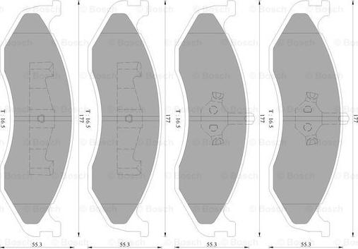 BOSCH 0 986 AB3 079 - Тормозные колодки, дисковые, комплект autospares.lv