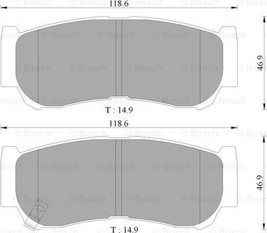 BOSCH 0 986 AB3 074 - Тормозные колодки, дисковые, комплект autospares.lv