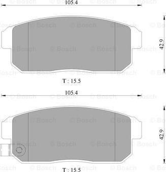 BOSCH 0 986 AB3 075 - Тормозные колодки, дисковые, комплект autospares.lv