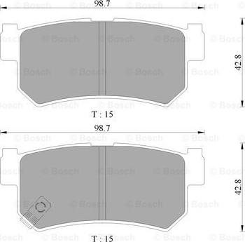 BOSCH 0 986 AB3 073 - Тормозные колодки, дисковые, комплект autospares.lv