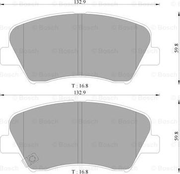 BOSCH 0 986 AB3 106 - Тормозные колодки, дисковые, комплект autospares.lv