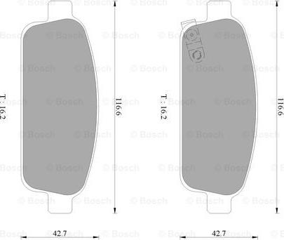 BOSCH 0 986 AB3 103 - Тормозные колодки, дисковые, комплект autospares.lv